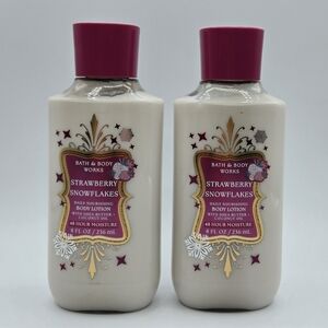Bath and Body Works Strawberry Snowflake Body Lotion Bundle Set
